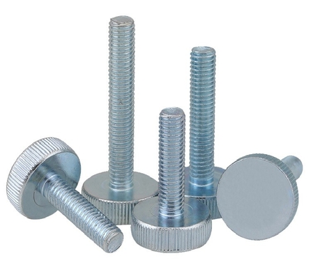 kopen Flat Round Knurling Head Duimschroef met Zinkgeplatte Afwerking rechtstreeks met de hand aangedreven online manufacture