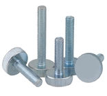 Flat Round Knurling Head Thumb Screw with Zinc Plated Finish drived directly by hand