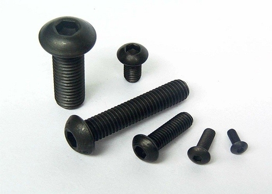kopen ISO 7380 Carbon Steel Black Oxide Hexagon Socket Flat Round Head Schroef met hoge sterkte online manufacture