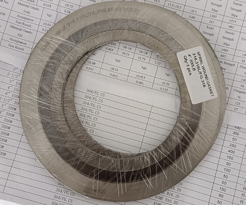 kopen Roestvrij staal 316 buitenste ring en binnenste ring spiraal wonden pakking voor ASME B16.5 flens 3.2 mm/4.5 mm online manufacture