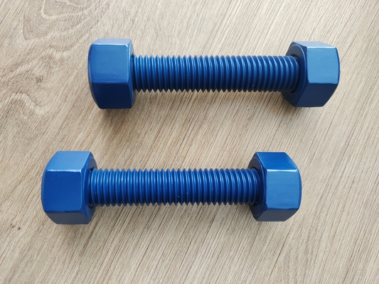 kopen PTFE Coated A193 B7 Stud Bolt with 2 Heavy Hex Nuts 1/4