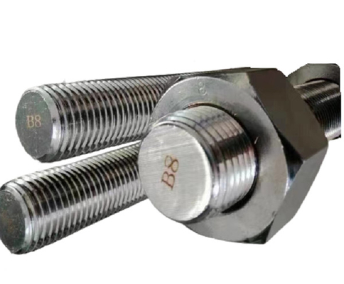 De ononderbroken Draad beslaat de Ruwe Tanden/Staninless-Bouten van de Staalastm A193 B8 Nagel
