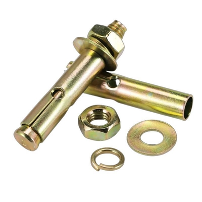 Carbon Steel Kleurrijk Zinkgeplatte Sleeve Expansion Anchor Bolt met Hole C/W Hex Nut & Wahser