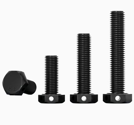 koolstofstaal graad 8.8,10.9 GB32.1 Hexagonale kopbout met gaten op het hoofd