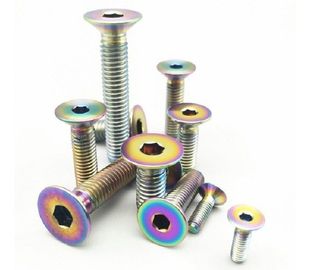 Veelvoudige Kleurengr2 Titanium Verzonken Bouten met het Vlakke Hoofd van Hexuitdraaitorx